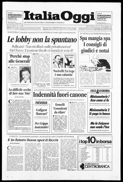 Italia oggi : quotidiano di economia finanza e politica